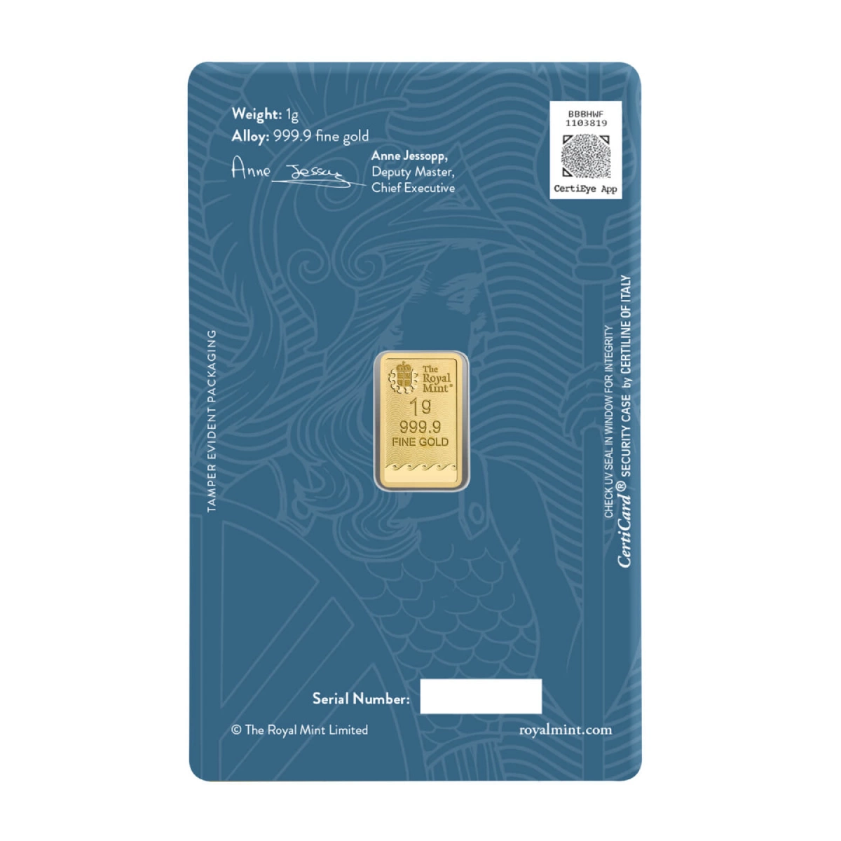 Lingou de Aur 1 Gram Britannia
