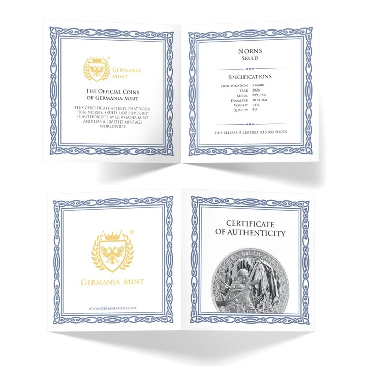Moneda argint 1 oz Norns - Skuld